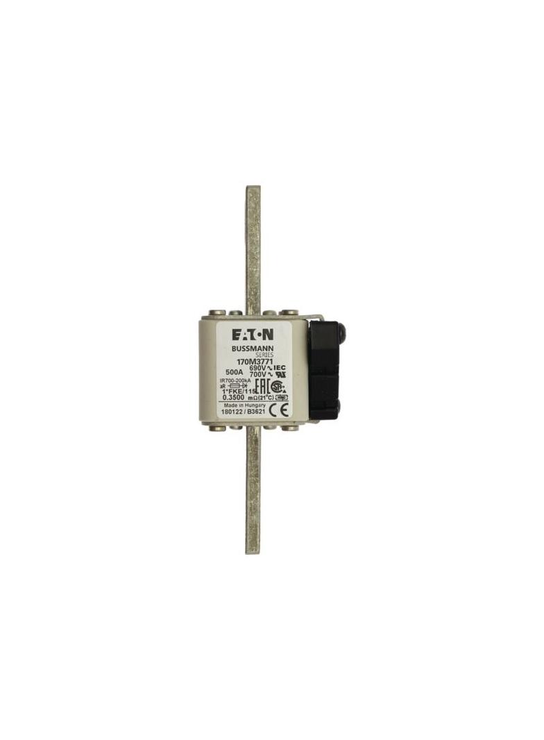 FUSE 500A 690V 1*FKE/115 AR UC Wkładka szybka 500A AC 690V rozmiar 1 45x59x148 mm aR 170M3771 EATON