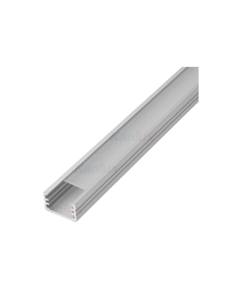 PROFILO B SET-FR Profil do taśmy LED 1m z kloszem szronionym i zaślepkami (2 szt.) PROFILO B SET-FR