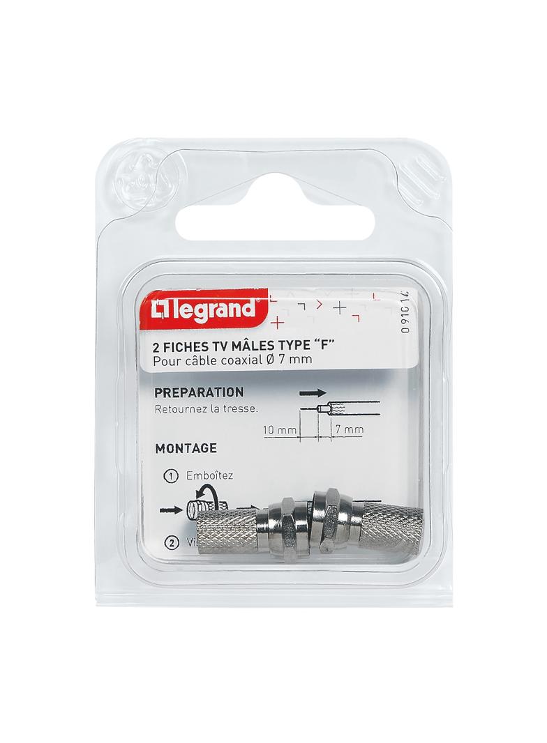 2 WTYKI ''F'' ŻEŃSKIE SKRĘCANE, Legrand