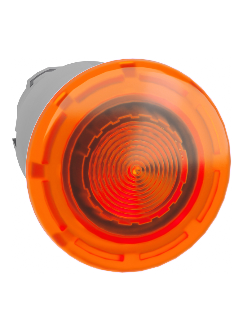 Harmony XB4 Przycisk grzybkowego fi22 pomarańczowy push pull LED metalowy ZB4BW653 Schneider