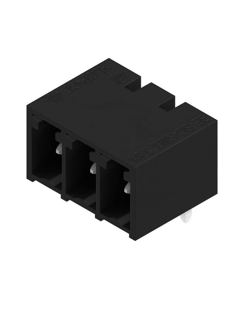SC-SMT 3.81/03/90G 3.2SN BK BX Wtyki PCB (złącza płyty), 3.81 mm, Liczba biegunów: 3, kąt odejścia: 90° /50szt./ 1862480000 WEIDMÜLLER