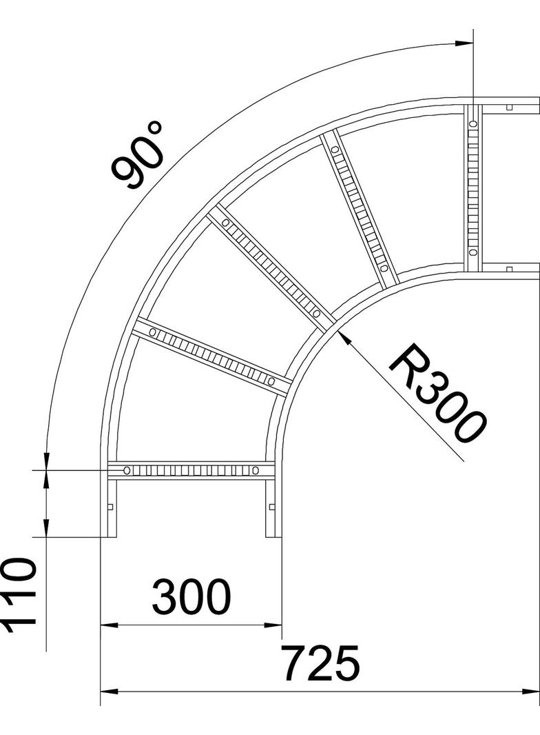 LB 90 630 R3 FT Łuk 90°