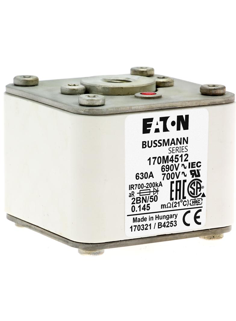 FUSE 630A 690V 2BN/50 AR UC Wkładka szybka 630A AC 690V rozmiar 2 61x77x51 mm aR IEC UL w 170M5412 E