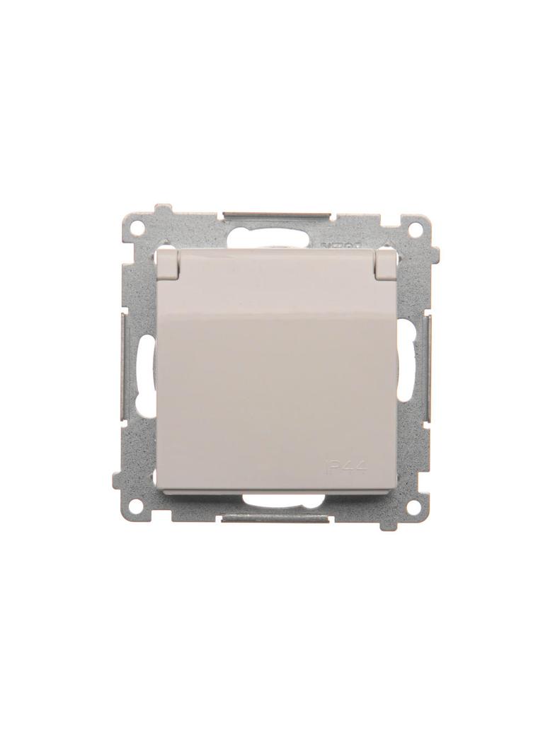 Simon 54 Gniazdo IP44 bez uszczelki 16A z. śrub. biały *Wymagana uszczelka ramki