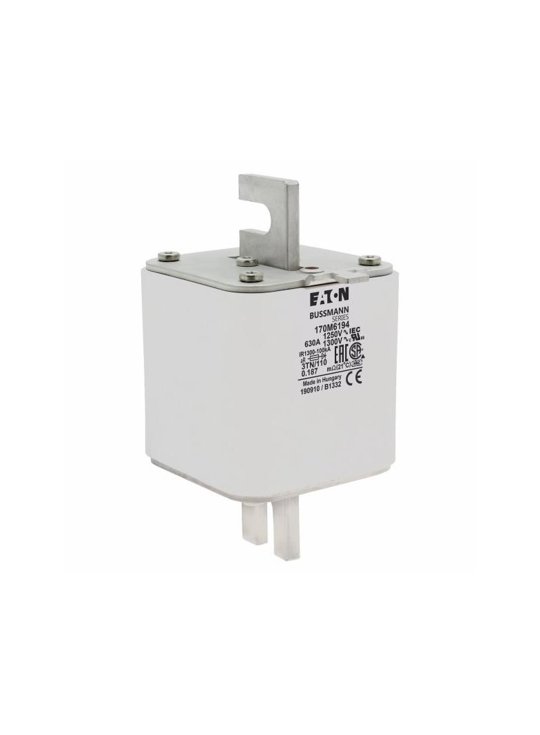FUSE 630A 1250V 3TN/110 AR CU Wkładka szybka 630A AC 1250V rozmiar 3 76x90x139 mm aR DIN I 170M6194