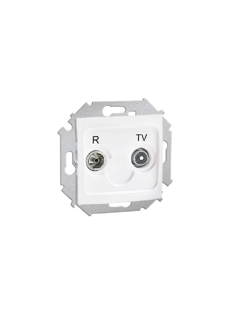 1591488-030  Gniazdo antenowe R-TV zakończeniowe do gniazd przelotowych (moduł); białe