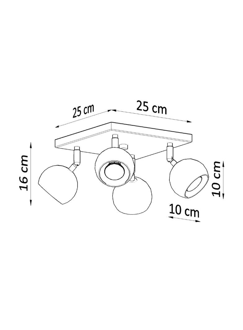 Sollux Plafon OCULARE 4 czarny SL.0446