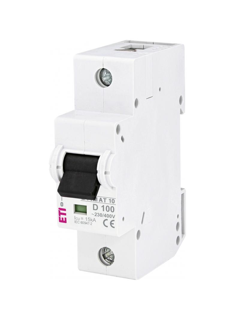 Wyłącznik nadprądowy MAT 10 1P D100A 002151732 ETI