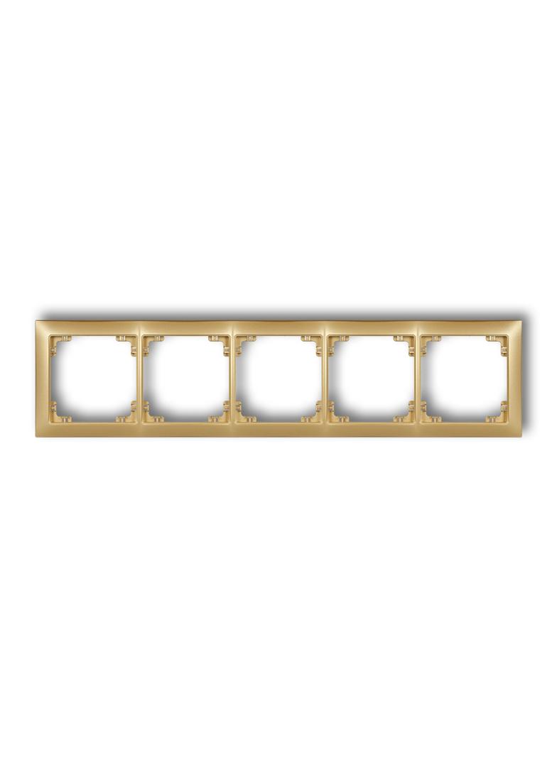 DECO Ramka pięciokrotna z tworzywa DECO Soft złoty 29DRSO-5 KARLIK