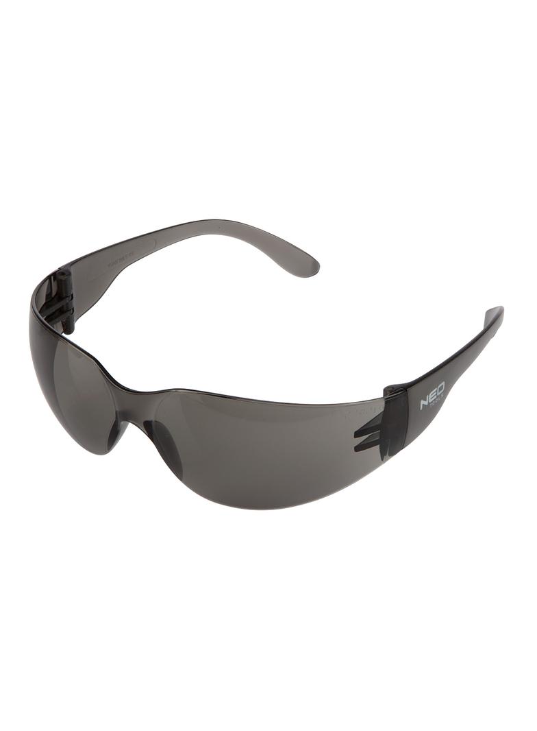 Okulary ochronne, przyciemniane soczewki, klasa odpornosci F