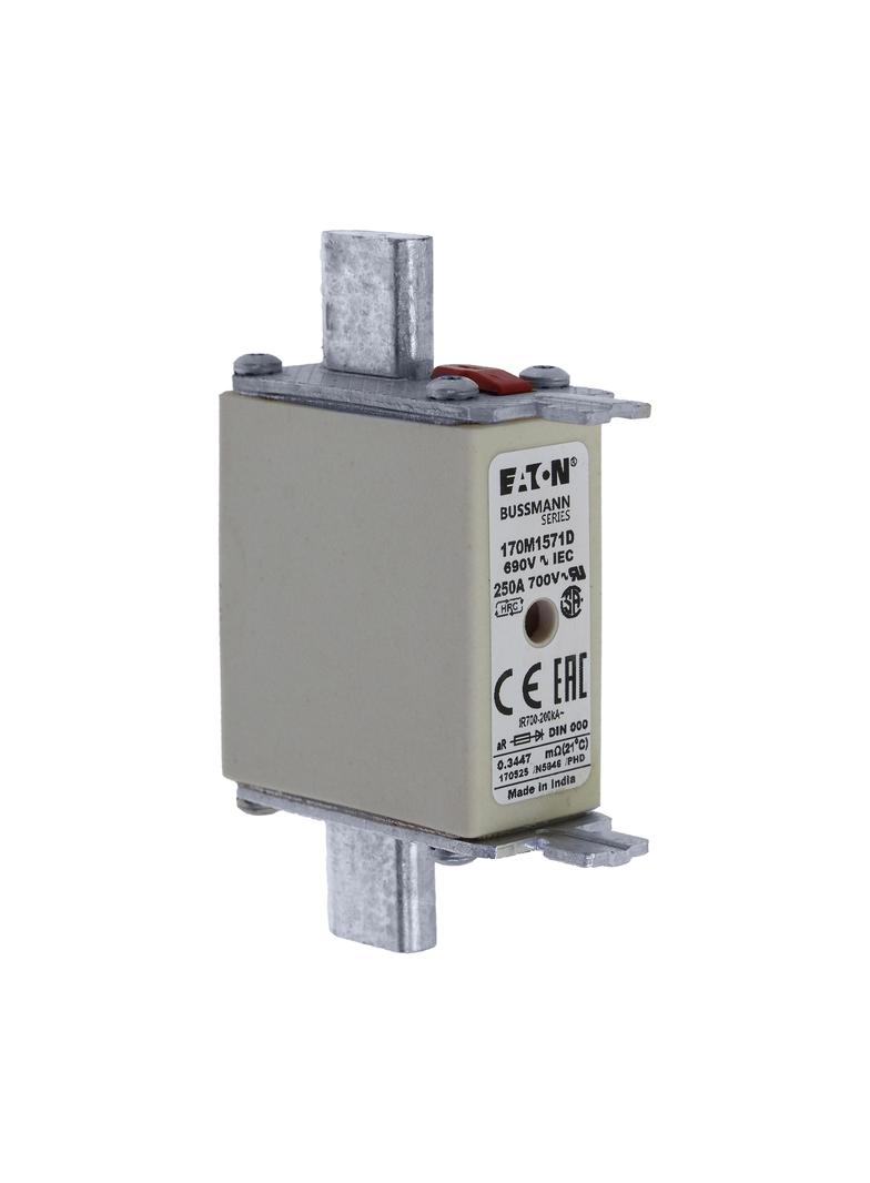 FUSE 250A 690V aR DIN 000 HSDNH Wkładka szybka 250A 690V aR DIN 000 podwójny wskaźnik 170M1571D EATO