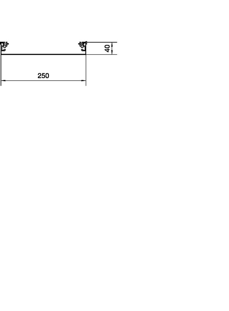 tehalit.AK Podstawa kanału napodł 1-str skos pokrywy 250x40mm stal AKU2500401 HAGER