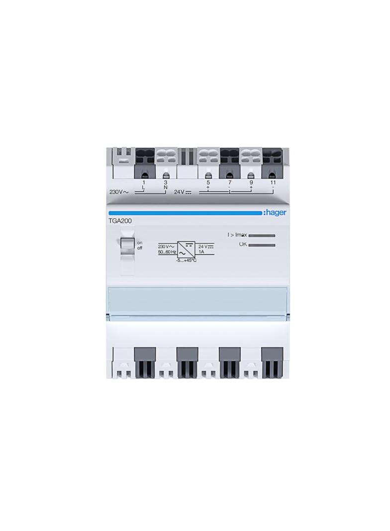 KNX e/s Zasilacz 24V DC 1A DMS 4 mod TGA200 HAGER