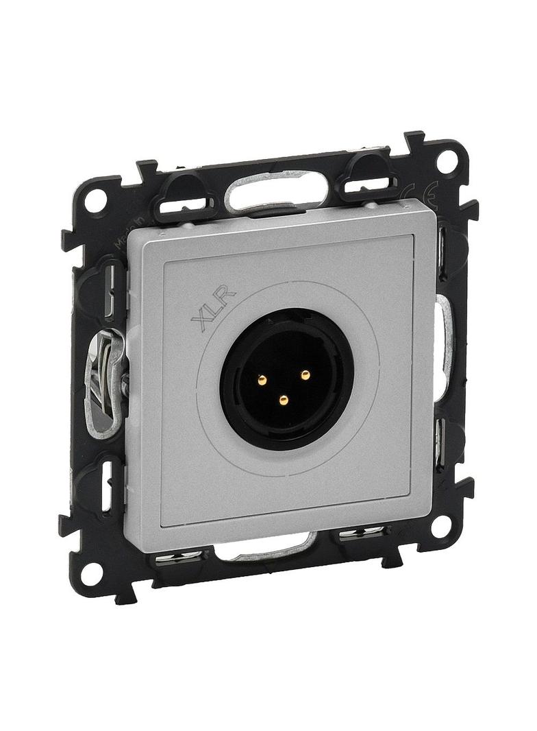 VALENA LIFE GNIAZDO MĘSKIE XLR 3-BIEGUNOWE ALUMINIUM, Legrand