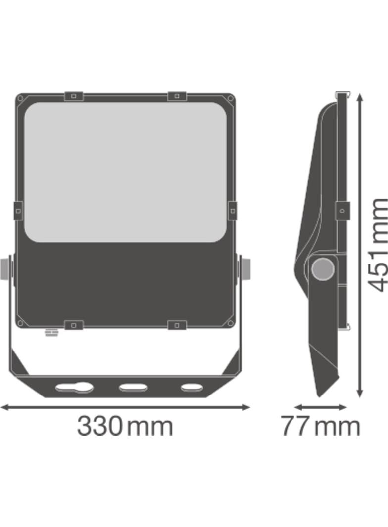 Naświetlacz FLOOD LED PERFORMANCE 150W 4000K ASYM 55x110 black