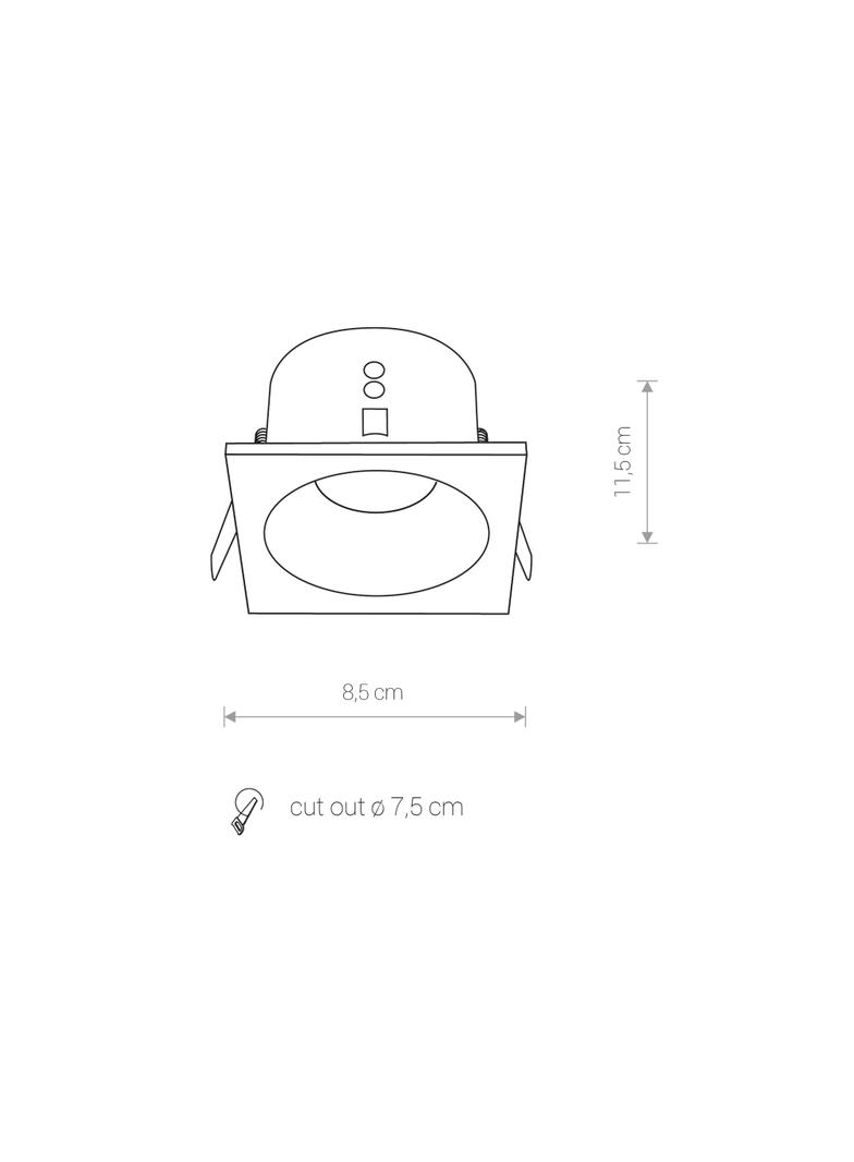 Nowodvorski łazienkowe oczko stropowe Delta GU10 białe IP54 8368