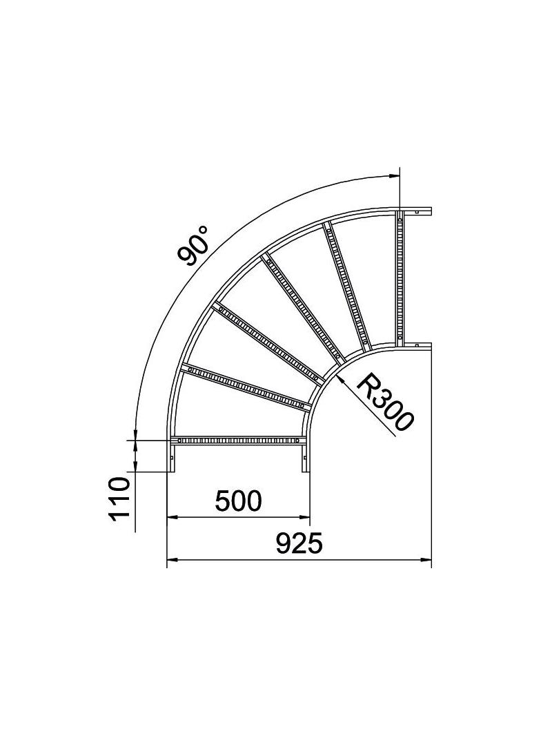 LB 90 650 R3 FT Łuk 90°