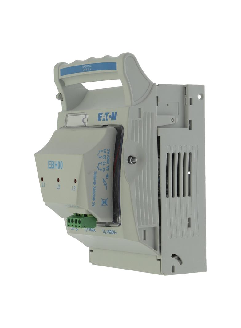 Rozłącznik bezpiecznikowy poziomy 160A AC 690V NH00 AC23B 3P IEC zaciski mostkowe EBH00O3TS5 EATON