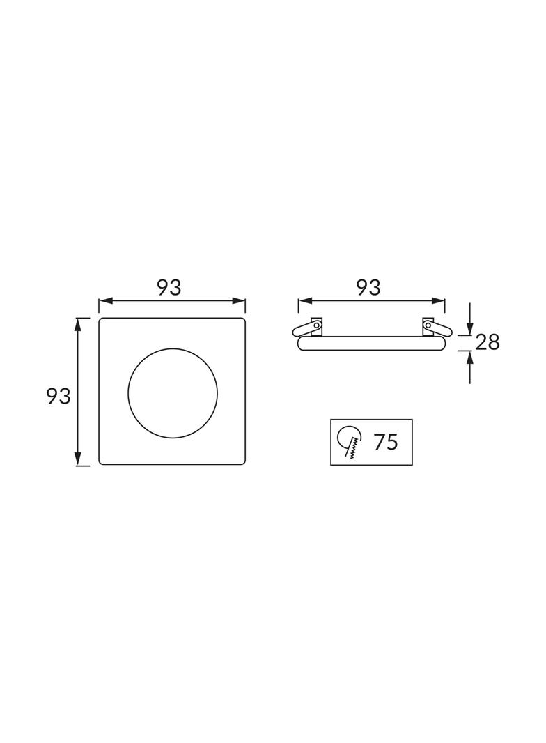 Sufitowa oprawa punktowa ALUM D BEIGE/CHROME