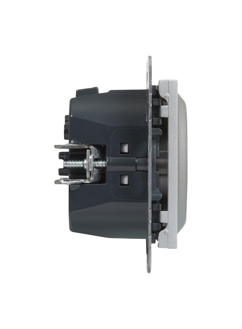 Suno Gniazdo Pojedyncze Z Uziemieniem Schuko 2P+Z 16A 250 V + Usb Typ C 1,5A 5 V Aluminium 721329 LEGRAND