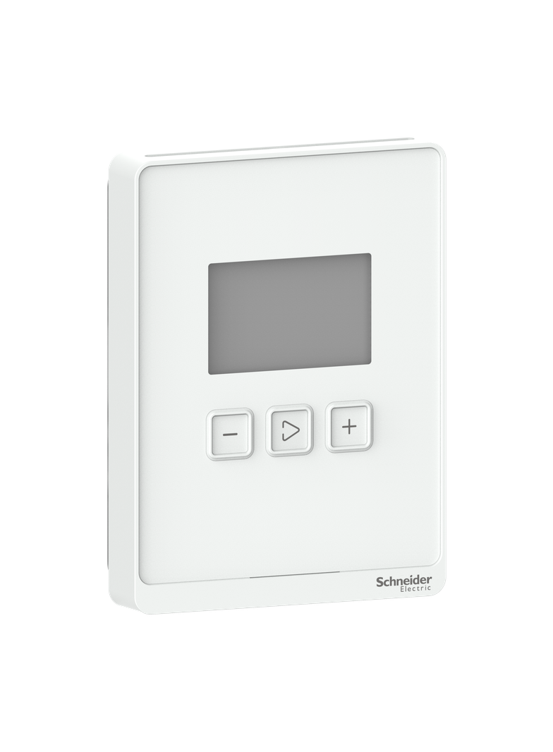 SLP zadajnik z czujnikiem temp+CO2 wyświetlacz LCD i przyciski BACnet/Modbus biały SLPWLCX Schneider