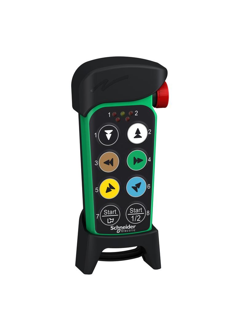 Harmony XAR Pilot zdalnego sterowania eXLhoist kompaktowy 2 przyciski pomocnicze LED ZART8LS Schneider