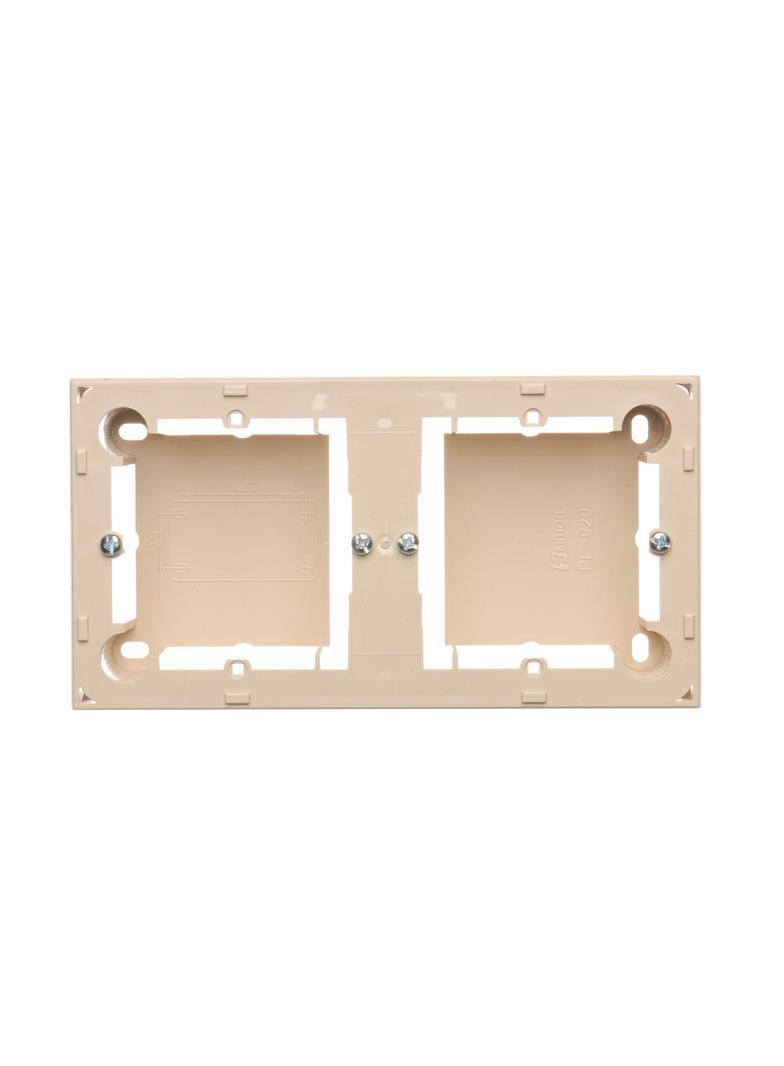 puszki instal. Puszka natynkowa płytka (31mm) podwójna beż