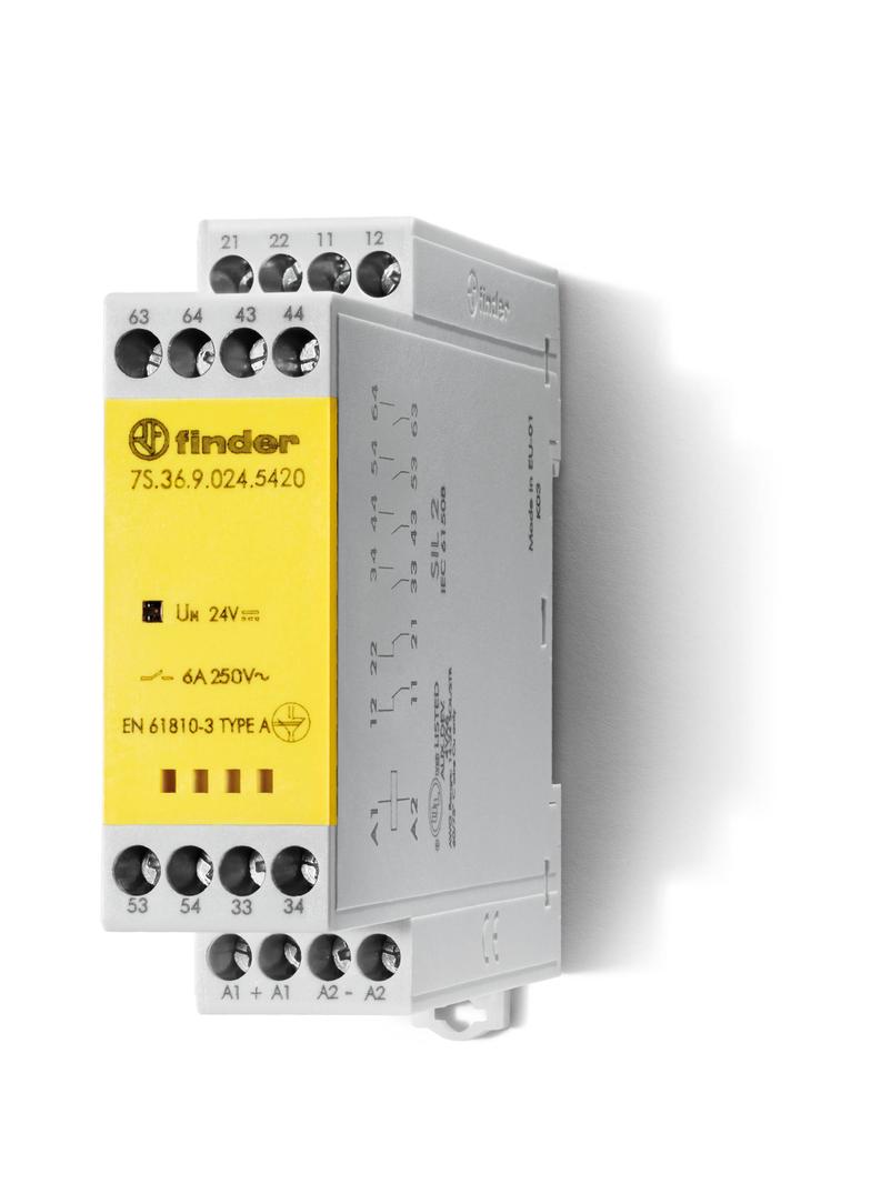 Przekaźnik z mechanicznie sprzężonymi zestykami 4 Z + 2 R; 6A; 24V DC; zacisk śrubowy