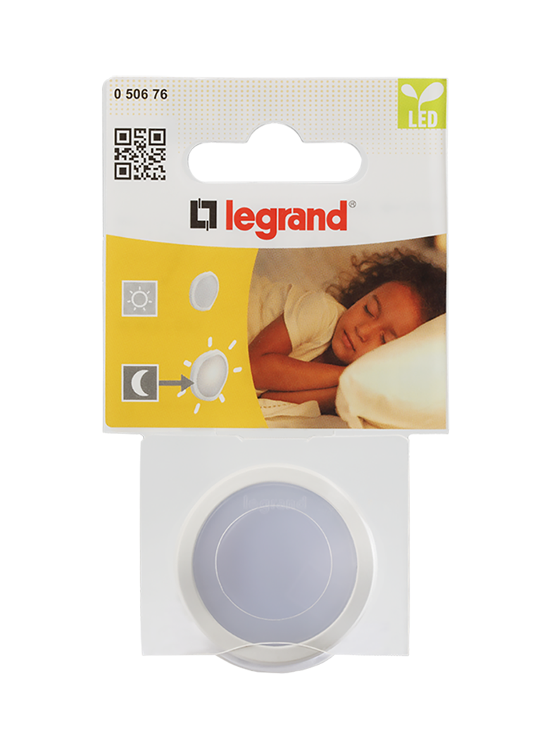 LAMPKA LED Z REGULACJĄ DO GNIAZD 2P+Z - BIAŁA, Legrand