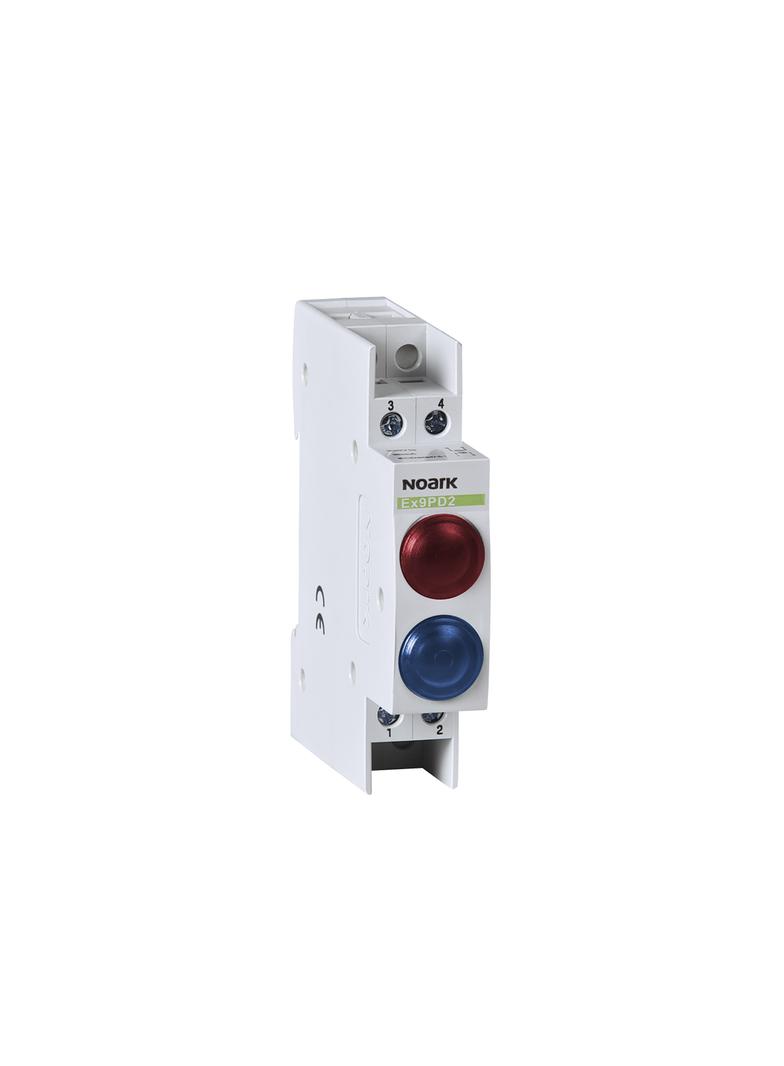 Ex9PD2rb 24V AC/DC Lampka sygnalizacyjna 24V AC/DC 1 czerwony 1 niebieska LED 102491 NOARK