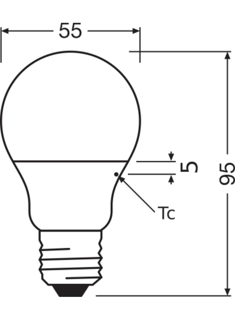 Lampa LED VALUE Classic A40 non-dim plastik 4,9W 827 E27