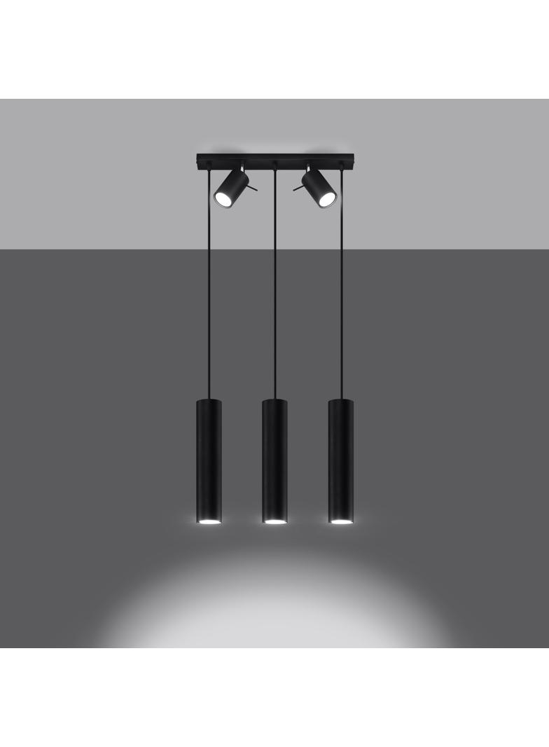 Sollux Lampa wisząca RING 3 czarny SL.1099