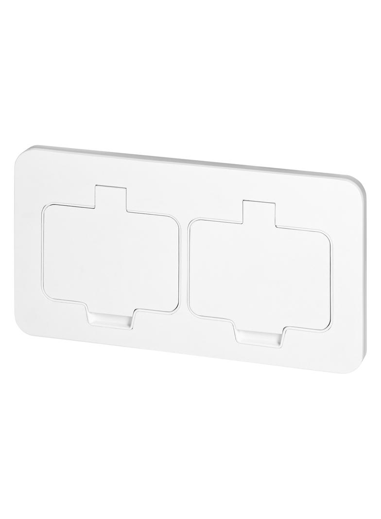 Hermetyczne gniazdo elektryczne podwójne prostokątne IP55 2x2P+Z(French) białe OR-GM-9047/W ORNO