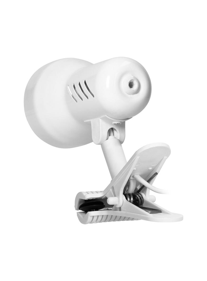 Dalla lampa biurkowa z klipsem 40W E27 stal + tworzywo biała DL-10/W ORNO