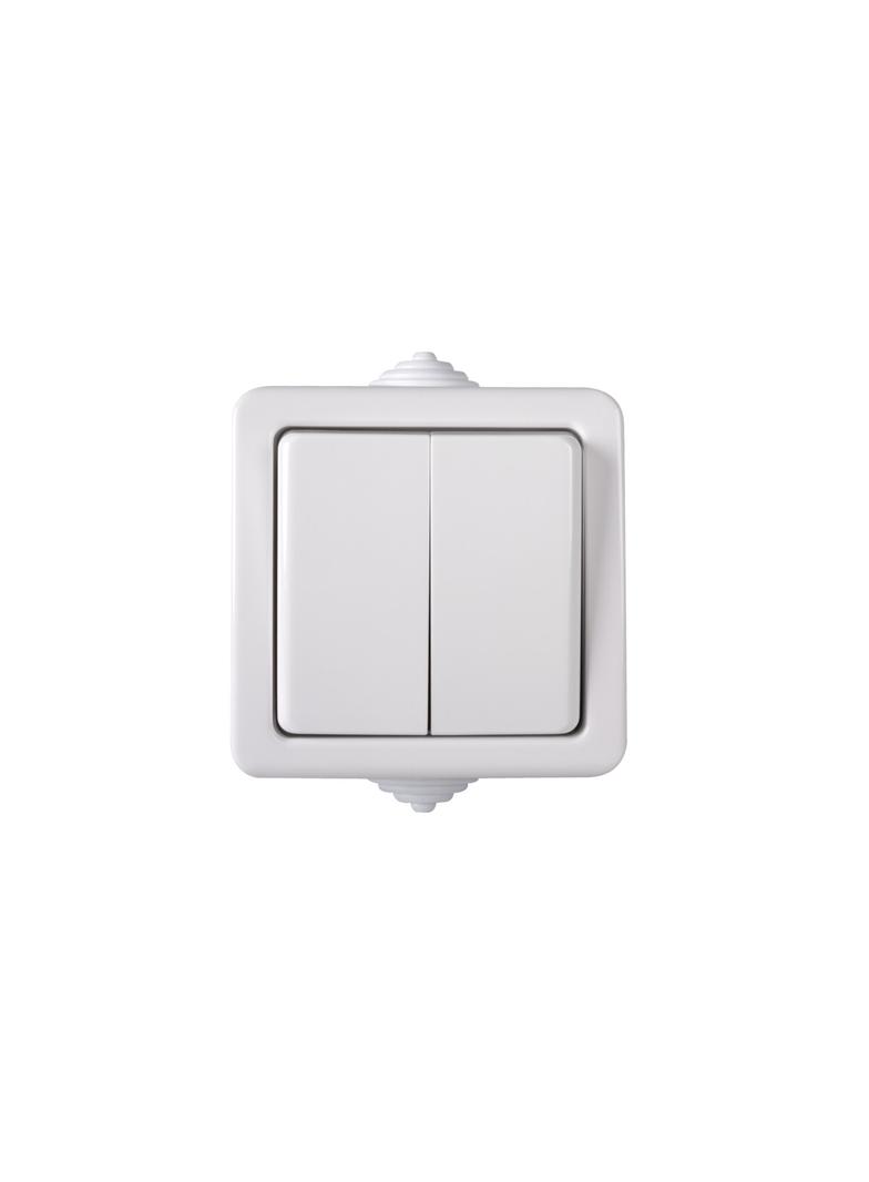 TEKNO Łącznik świecznikowy 250V biały IP54 33495 KANLUX