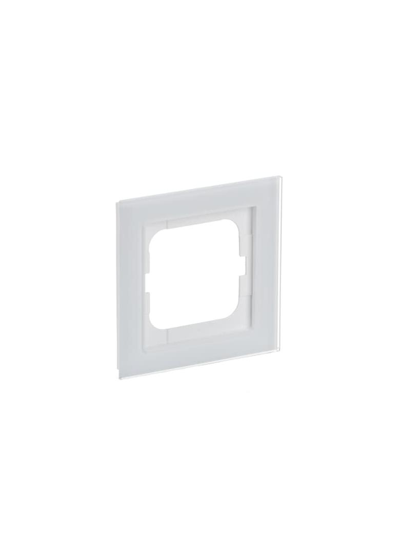 AXCENT Ramka 1-krotna  białe szkło