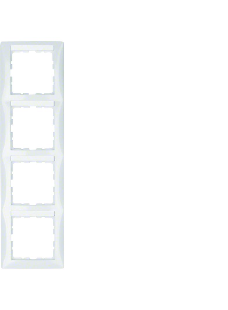 B.Kwadrat Ramka 4-krotna pionowa z polem opisowym, biały, połysk