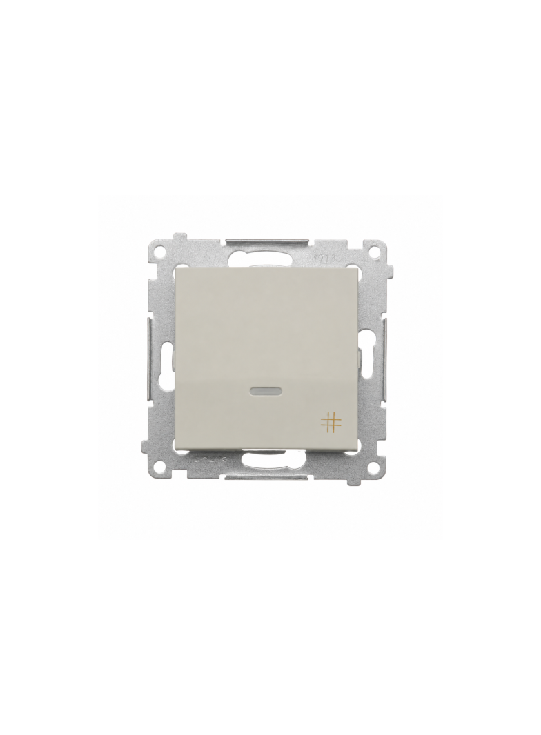 Simon 54 Łącznik krzyżowy z podświetleniem LED szybkozłączka kaszmir mat DW7L.01/42