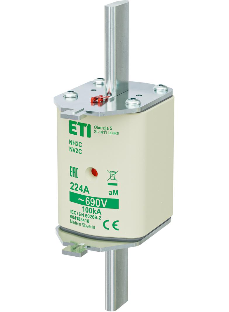 Wkładka topikowa NH silnikowa KOMBI NH2C aM 224A 690V 004185418 ETI