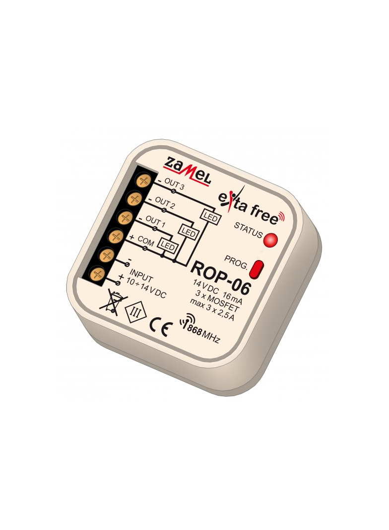 RADIOWY ODBIORNIK DOPUSZKOWY 3-KANAŁOWY TYP: ROP-06