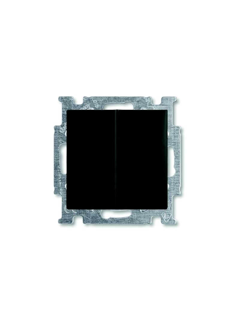 BASIC55 Wyłącznik z klawiszem świecznikowy Z lampką neonową czarny-chateau