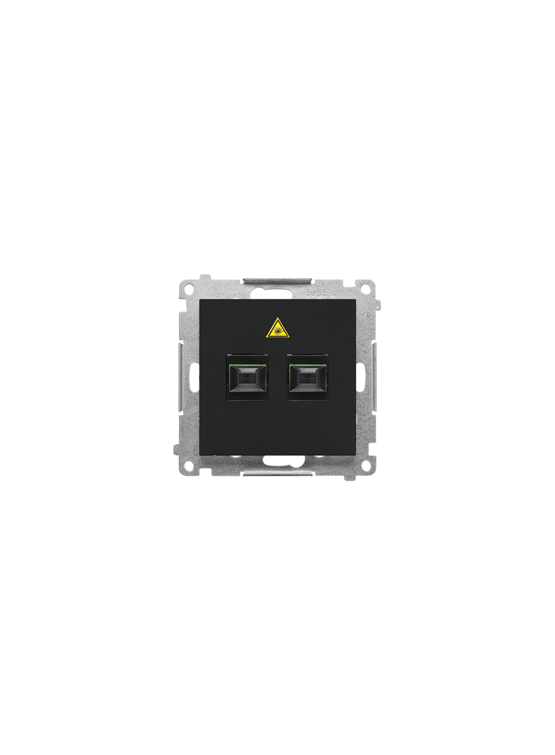 Simon 55 Gniazdo światłowodowe / optyczne podwójne SC/APC Czarny mat TGS2.01/149 KONTAKT
