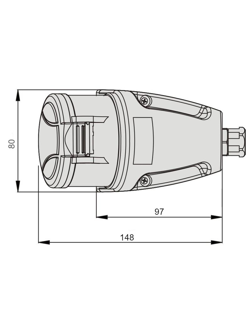 GSM 32/5 Gniazdo 32A/400V 3P+N+Z