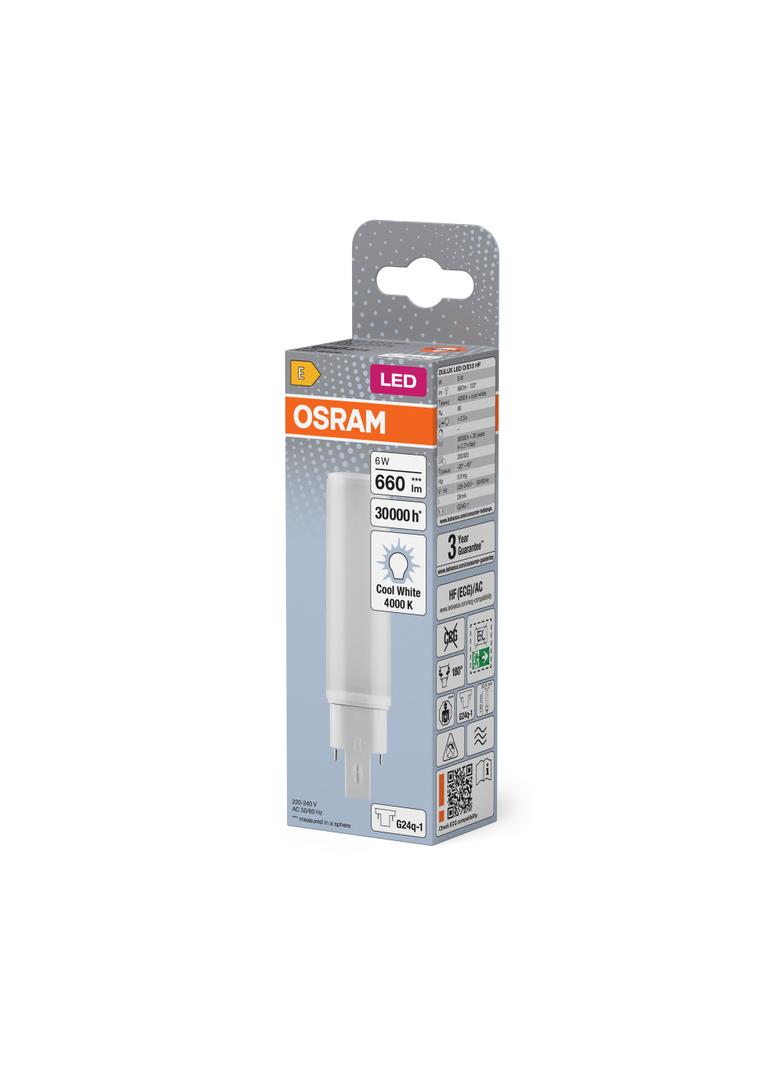 DULUX D E LED FR 13 ECG, AC mains 6W 840 G24q-1 TRZONKI SPECJALNE LEDVANCE