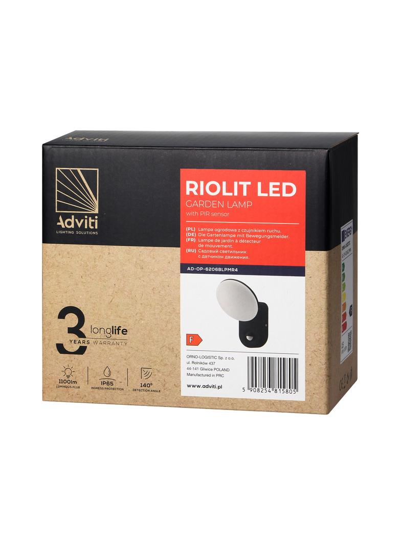 Oprawa ogrodowa z czujnikiem ruchu 15W 1100lm IP65 4000K szara AD-OP-6206BLPMR4 ORNO