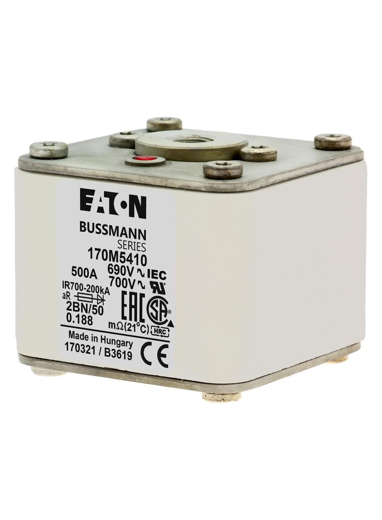 FUSE 500A 690V 2BN/50 AR UC Wkładka szybka 500A AC 690V rozmiar 2 61x77x51 mm aR IEC UL w 170M5410 E