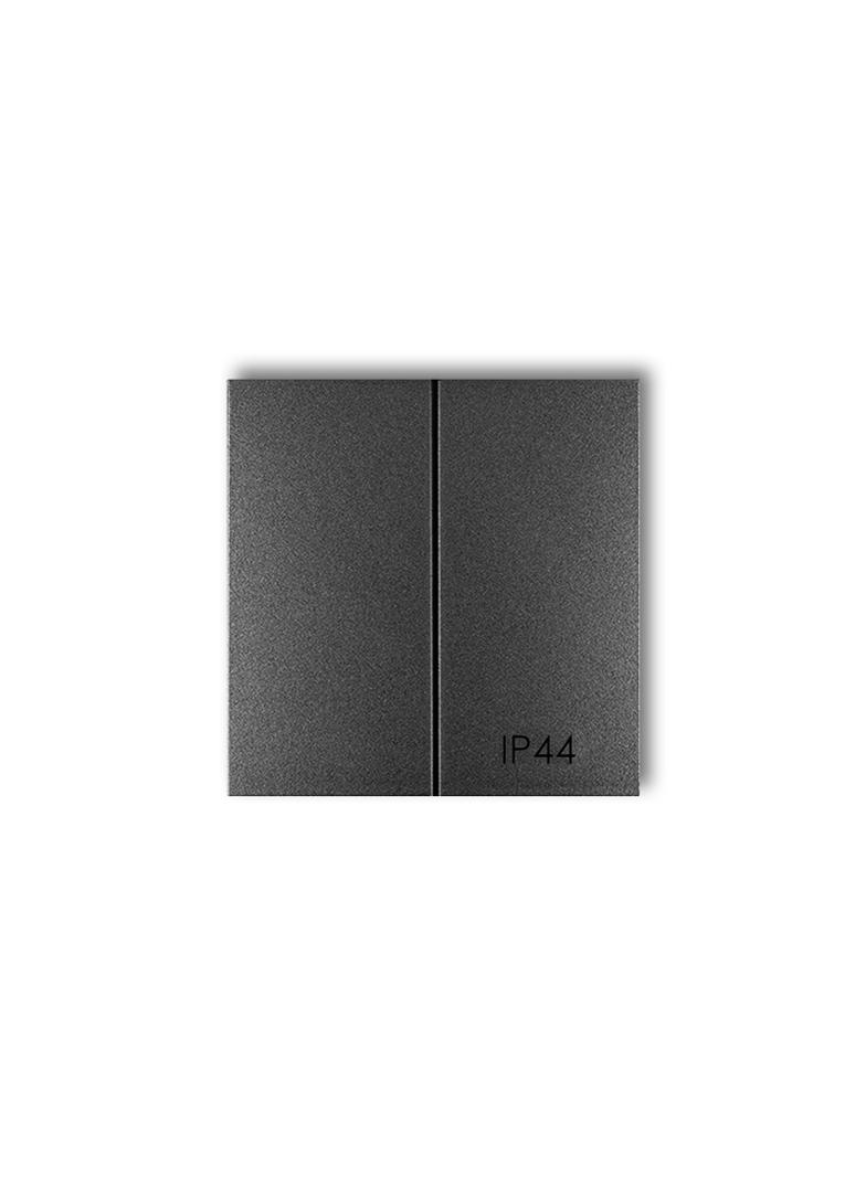 Klawisze podwójne do łączników IP44 ICON, MINI (komplet dwóch klawiszy), grafitowy 11MKLH-2 KARLIK
