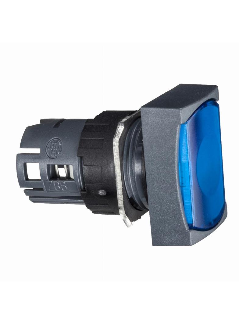 Harmony XB6 Przycisk płaski niebieski z samopowrotem LED plastikowy prostokątny ZB6DW6 Schneider