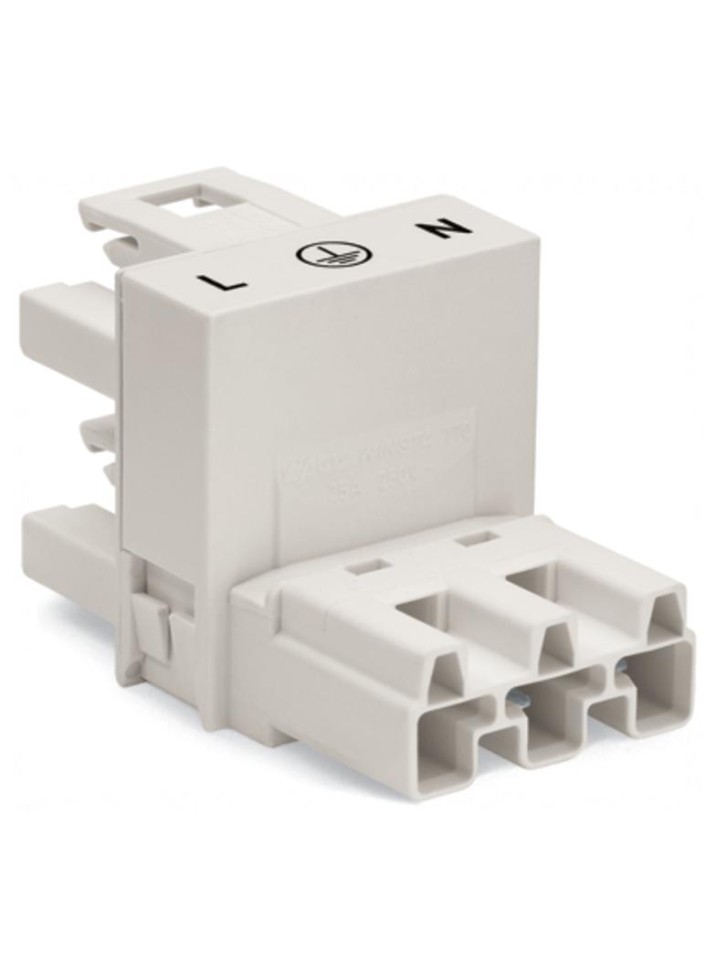 WINSTA rozgałęźnik typu h 3-torowy wtyk / gniazdo-gniazdo biały