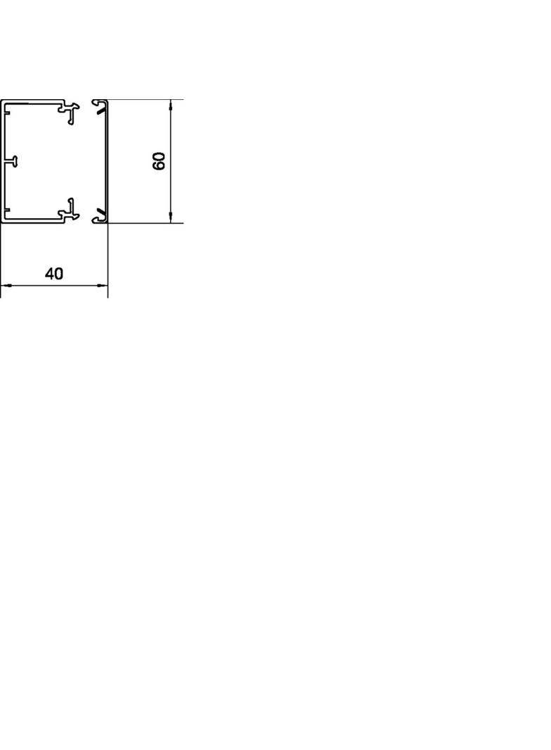 tehalit.LFE Kanał elektroinstalacyjny 40x60mm, materiał odporny na UV, biały
